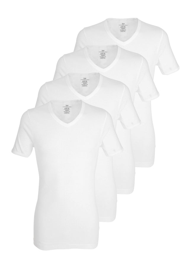 GÖTZBURG Herren T-Shirt weiß uni 4er Pack