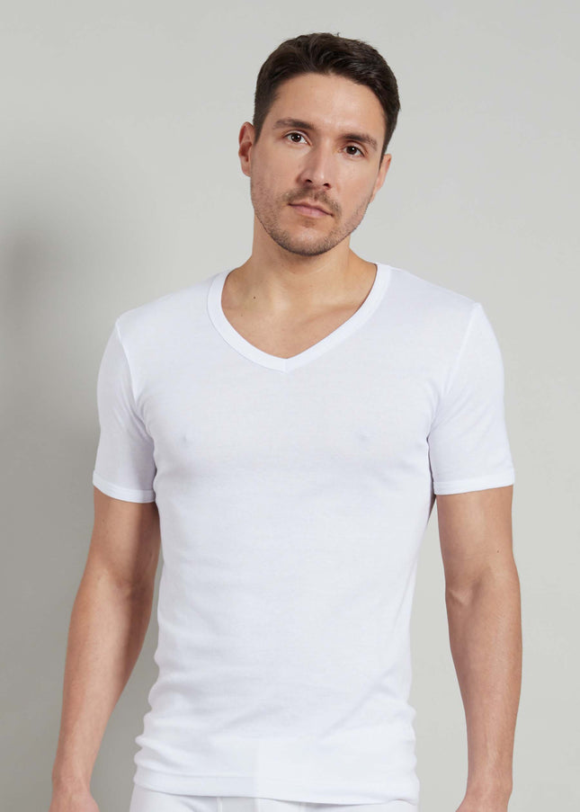 GÖTZBURG Herren T-Shirt weiß uni 4er Pack
