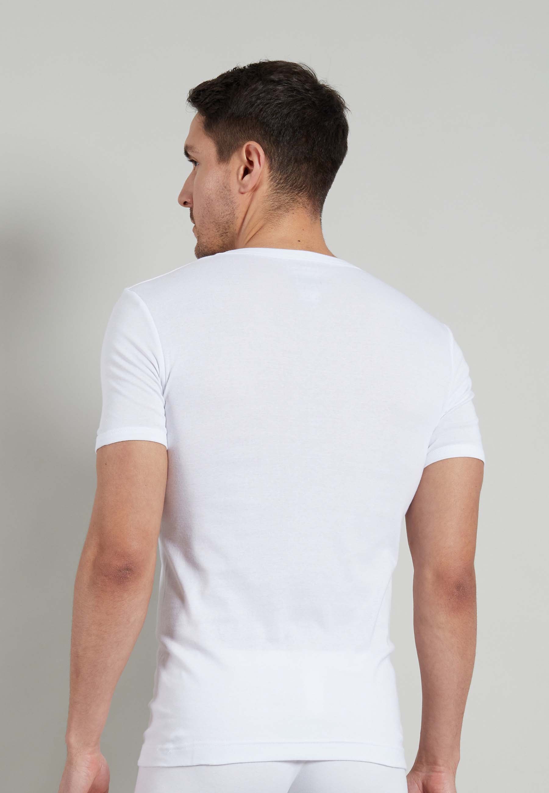 GÖTZBURG Herren T-Shirt weiß uni 4er Pack
