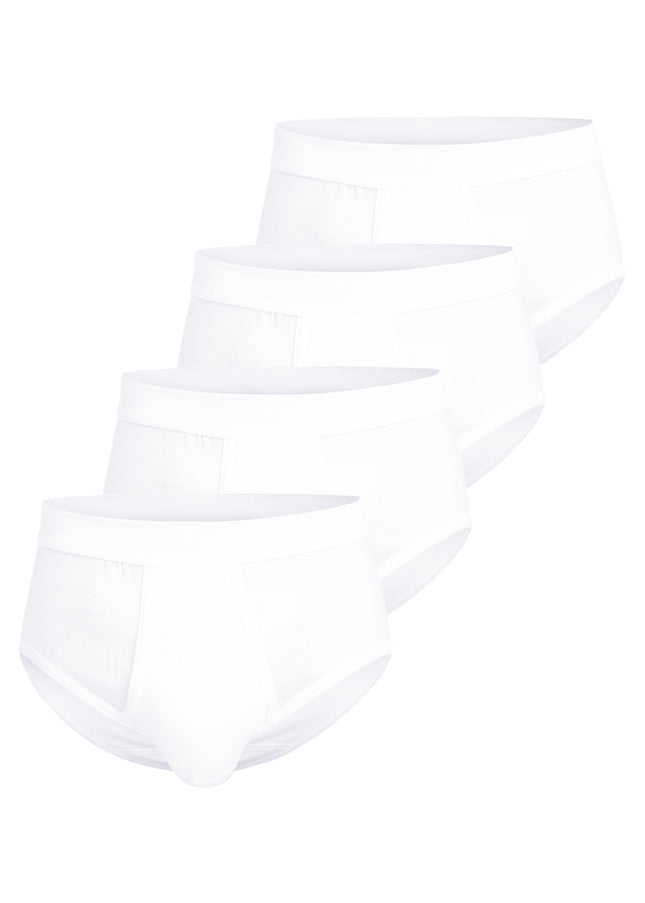 GÖTZBURG Herren Slip weiß uni 4er Pack