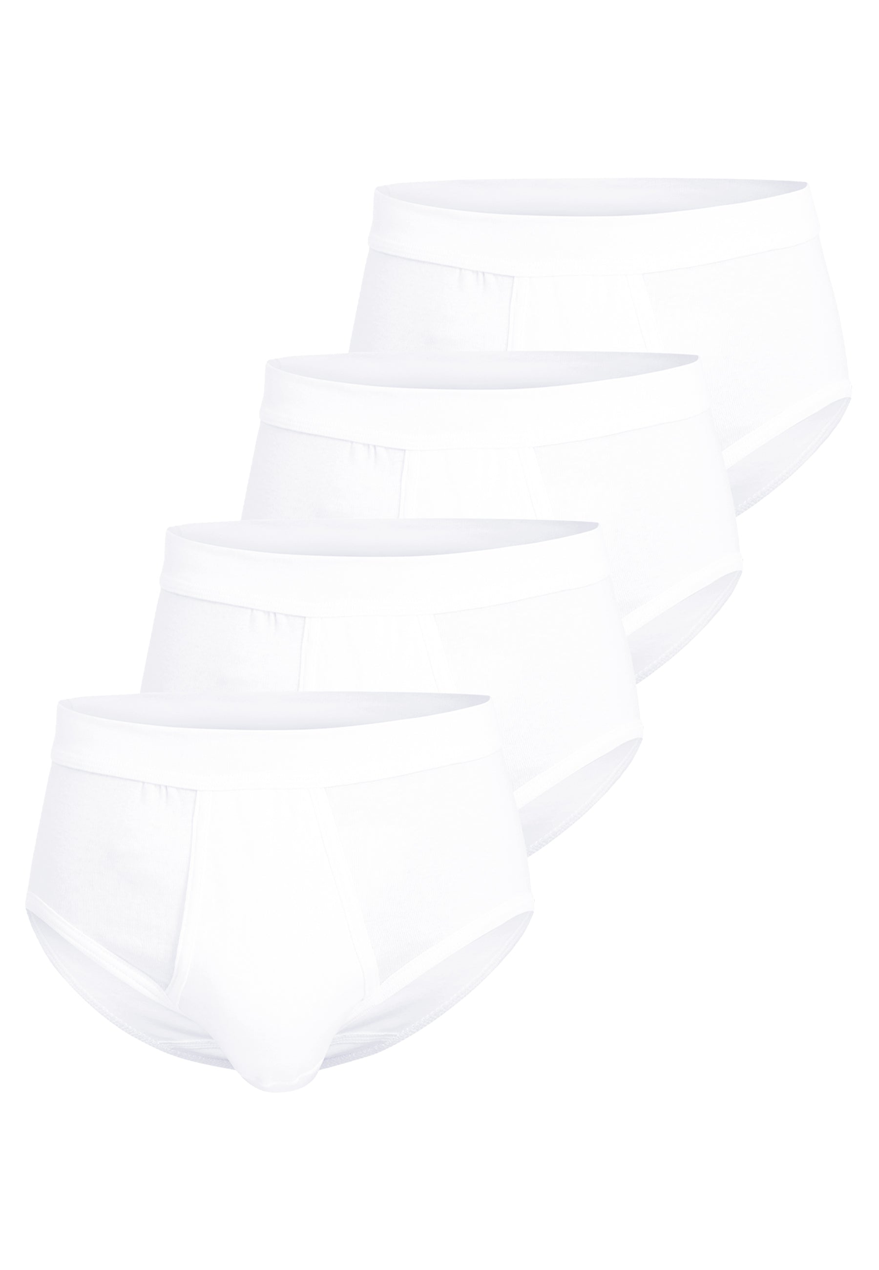 GÖTZBURG Herren Slip weiß uni 4er Pack