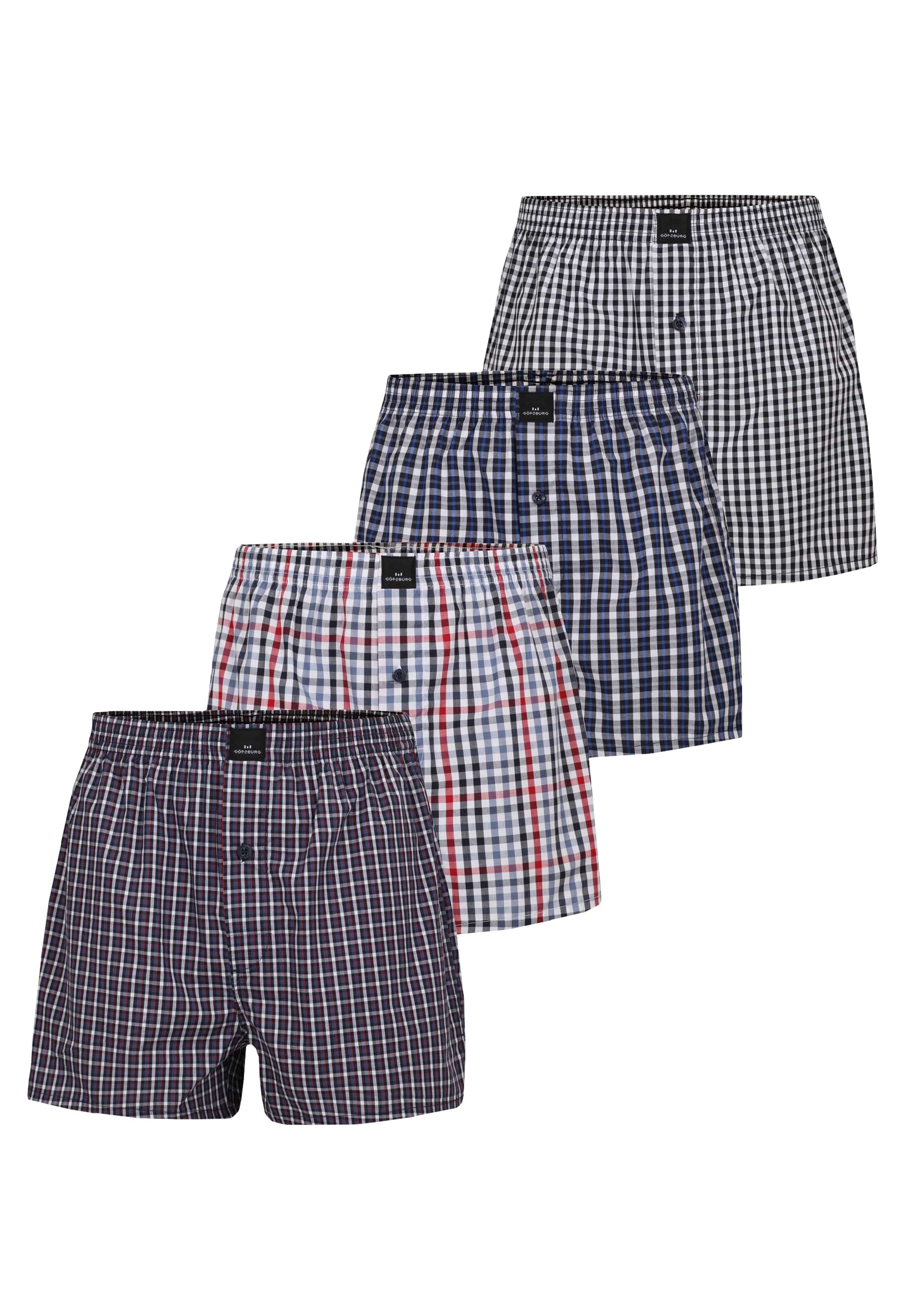 GÖTZBURG Herren Boxershort blau 4er Pack