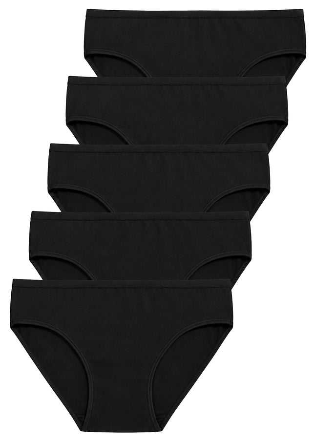 GÖTZBURG Damen Slip schwarz uni 5er Pack