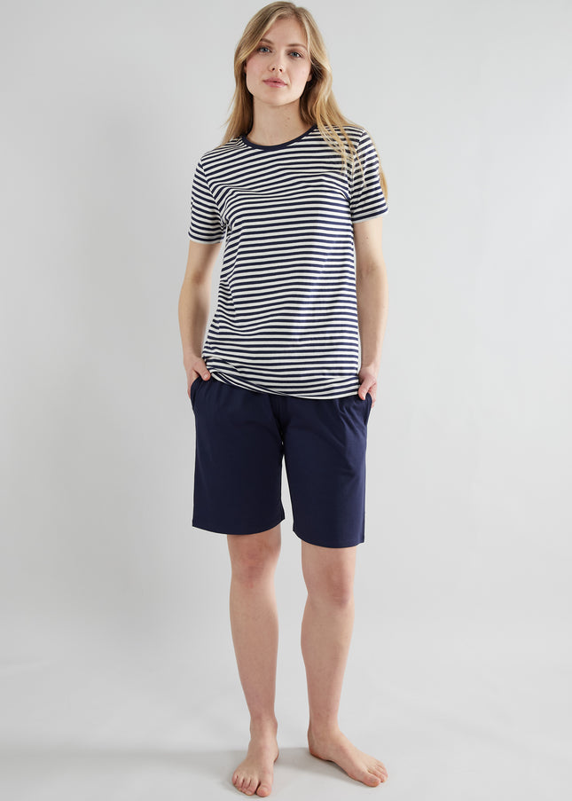 GÖTZBURG Damen Shorty blau quergestreift