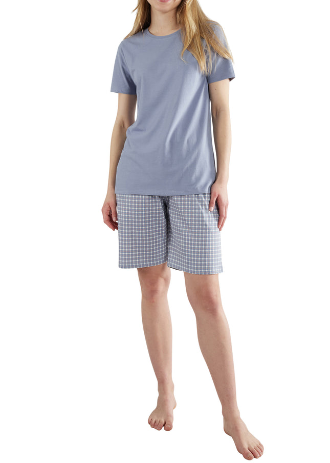 GÖTZBURG Damen Shorty blau kariert