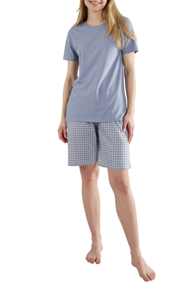 GÖTZBURG Damen Shorty blau kariert