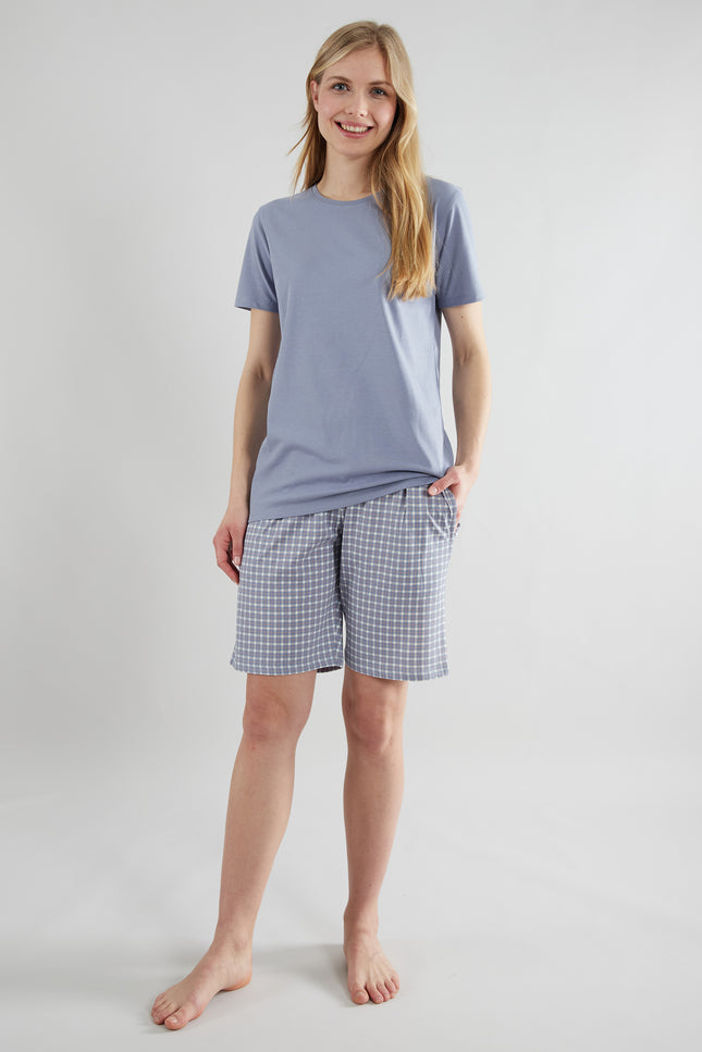 GÖTZBURG Damen Shorty blau kariert
