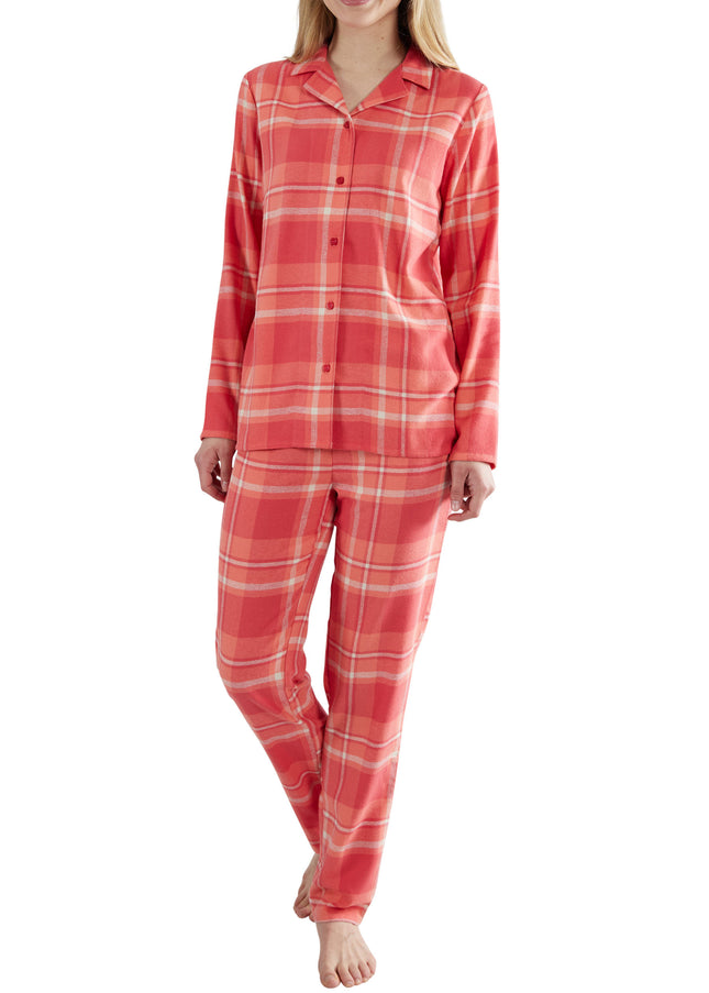 GÖTZBURG Damen Pyjama rot kariert