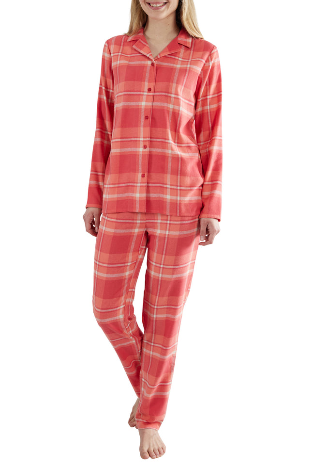 GÖTZBURG Damen Pyjama rot kariert
