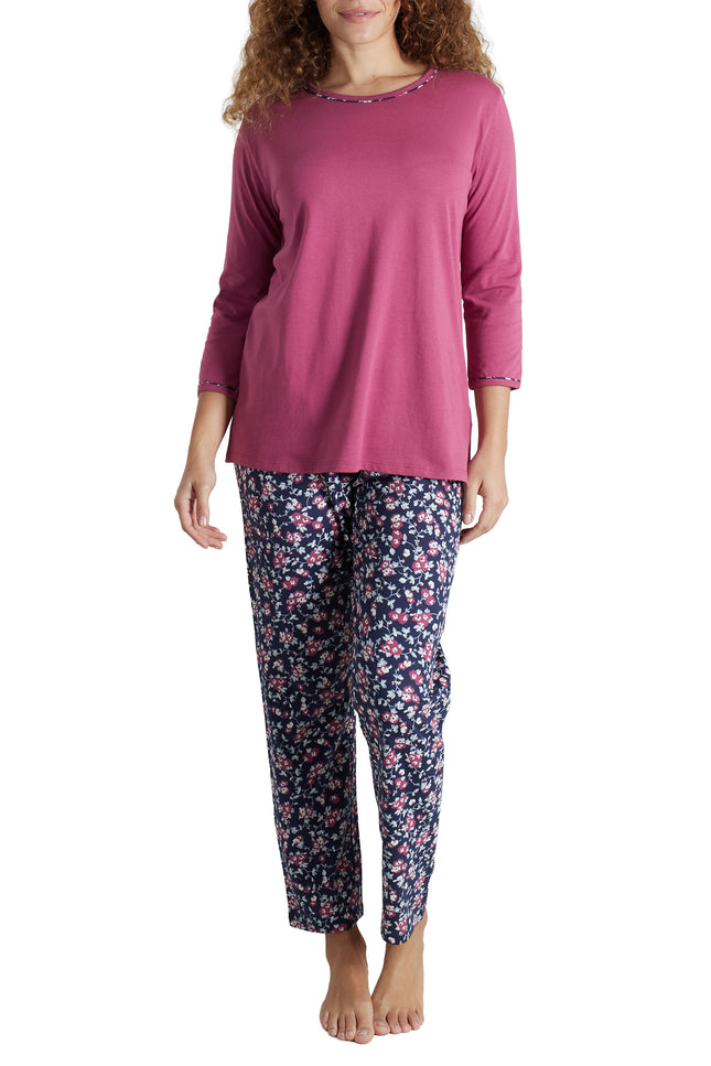 GÖTZBURG Damen Pyjama rot bedruckt