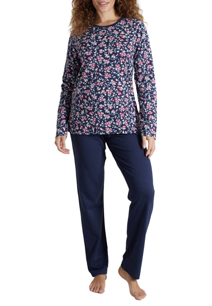 GÖTZBURG Damen Pyjama blau bedruckt