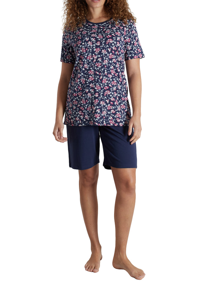 GÖTZBURG Damen Shorty blau bedruckt