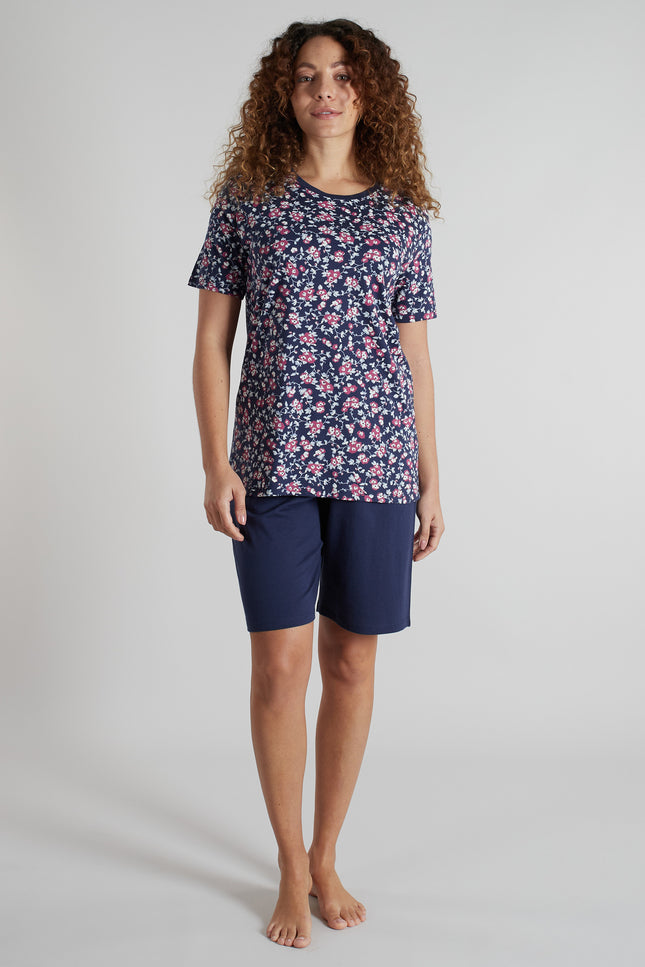 GÖTZBURG Damen Shorty blau bedruckt