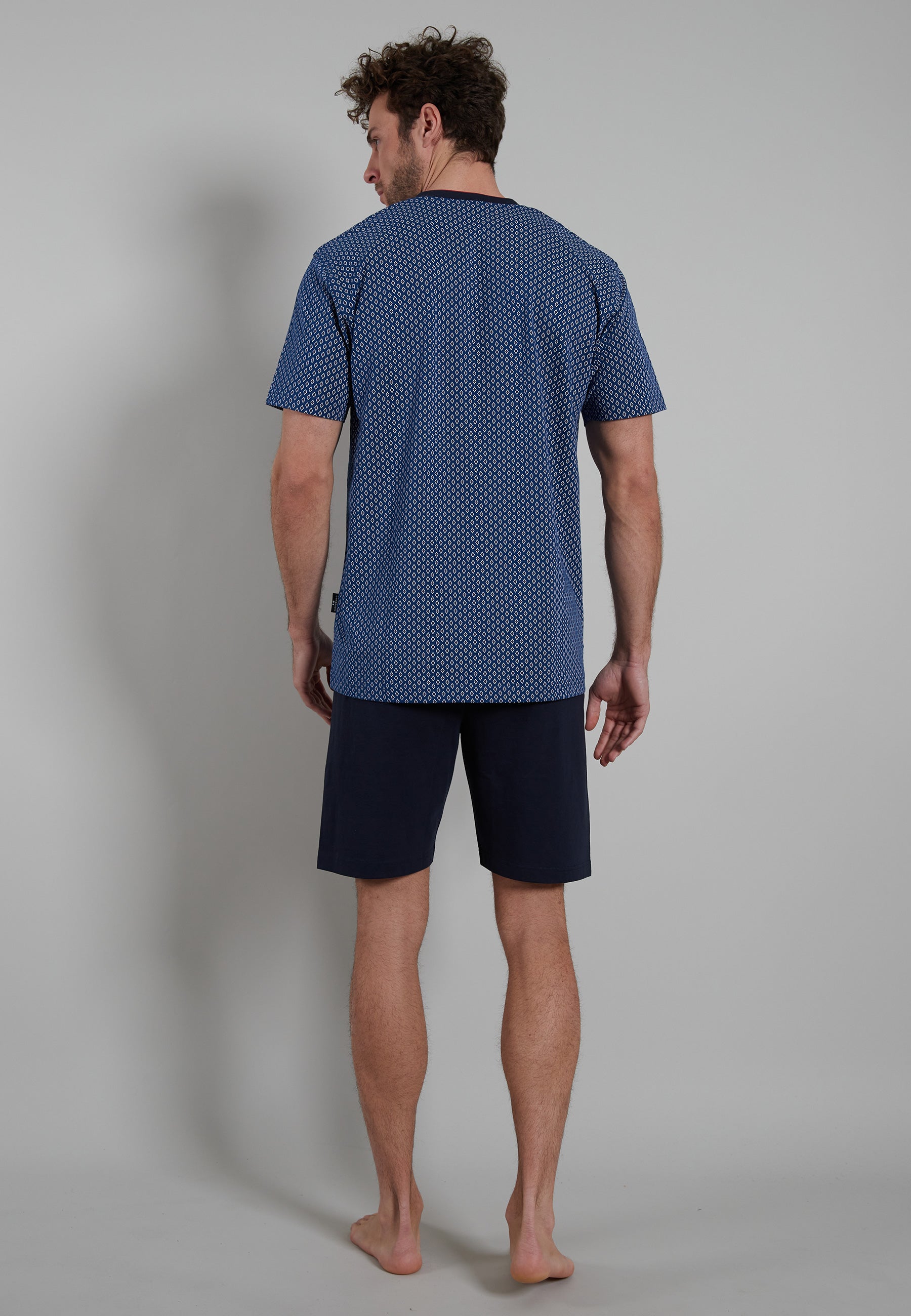 GÖTZBURG Herren Shorty blau bedruckt