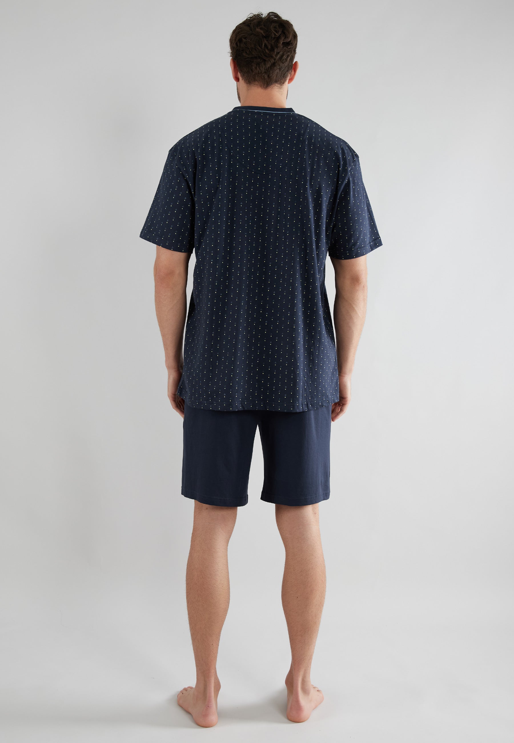 GÖTZBURG Herren Shorty blau bedruckt