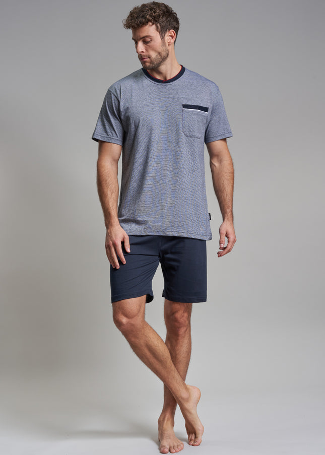 GÖTZBURG Herren Shorty blau melange