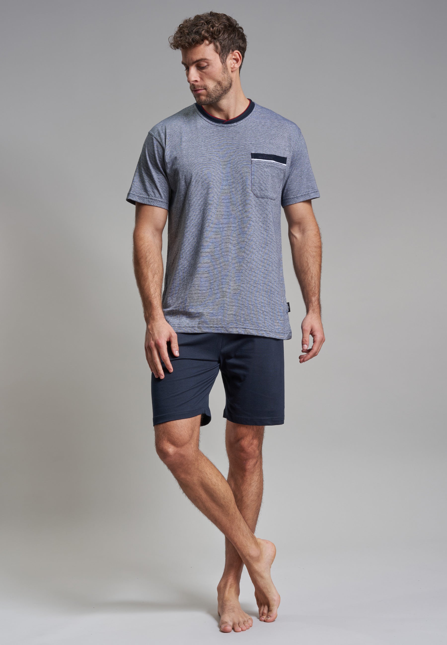 GÖTZBURG Herren Shorty blau melange