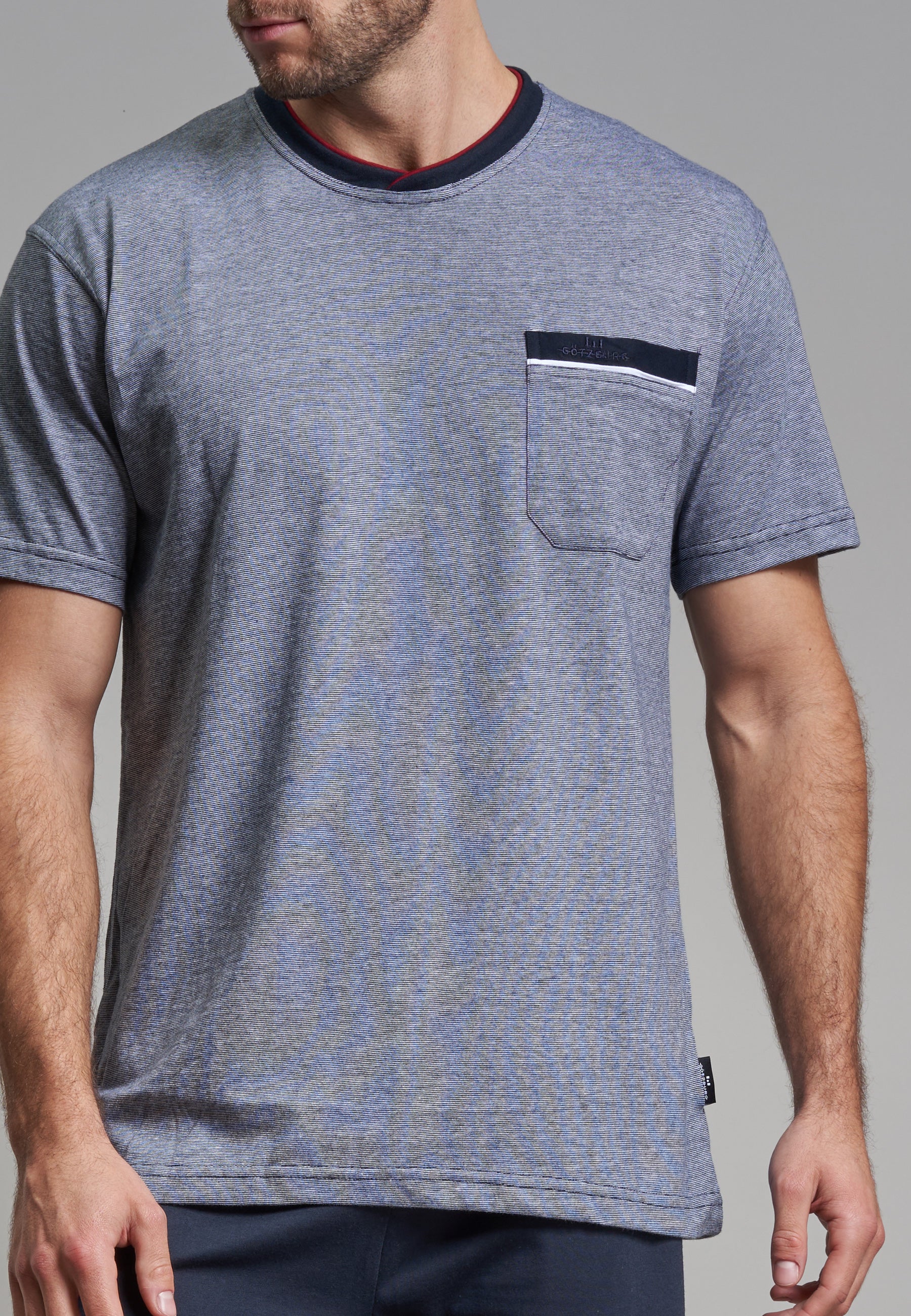 GÖTZBURG Herren Shorty blau melange