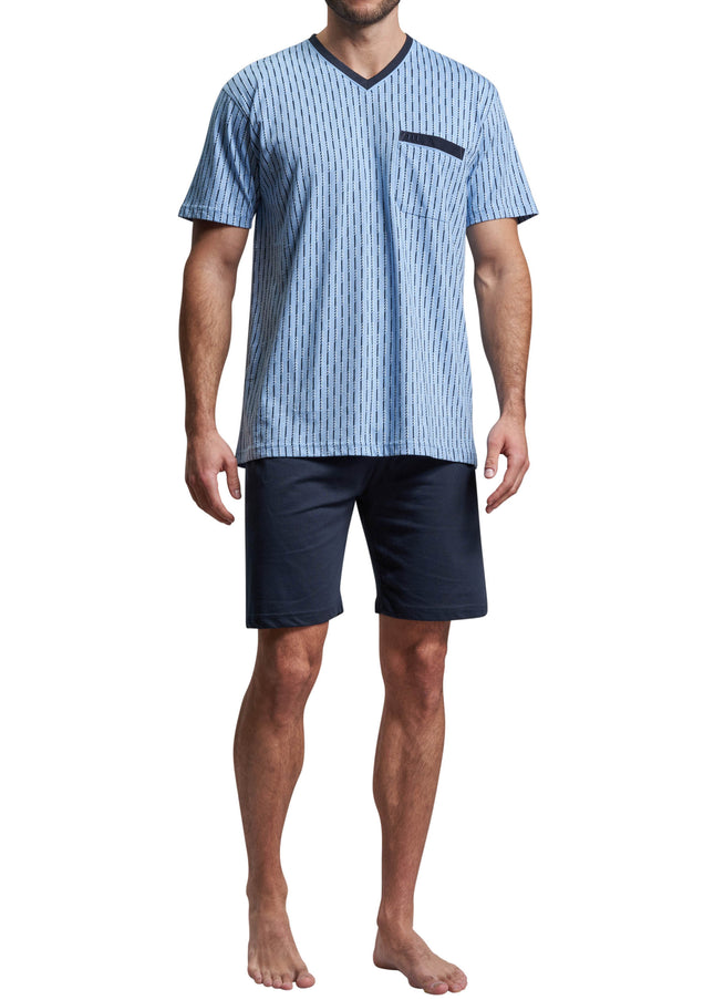 GÖTZBURG Herren Shorty blau bedruckt