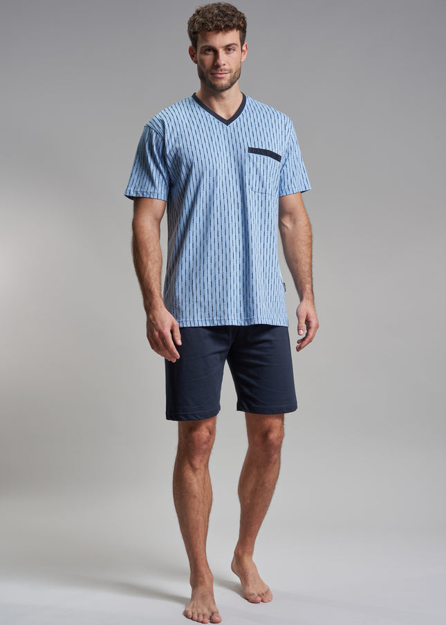 GÖTZBURG Herren Shorty blau bedruckt