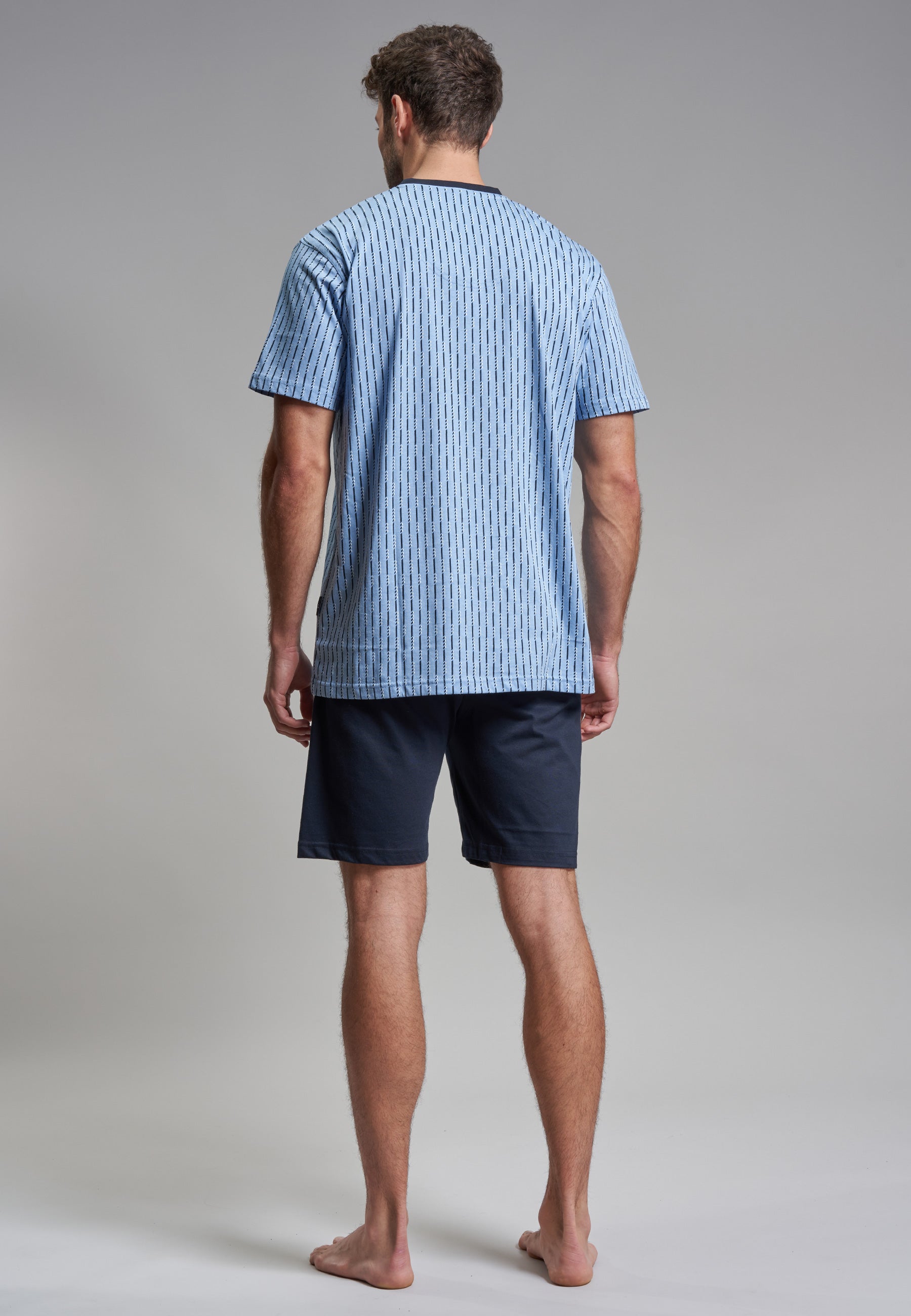 GÖTZBURG Herren Shorty blau bedruckt