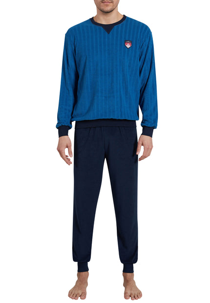 GÖTZBURG Herren Pyjama blau längsgestreift