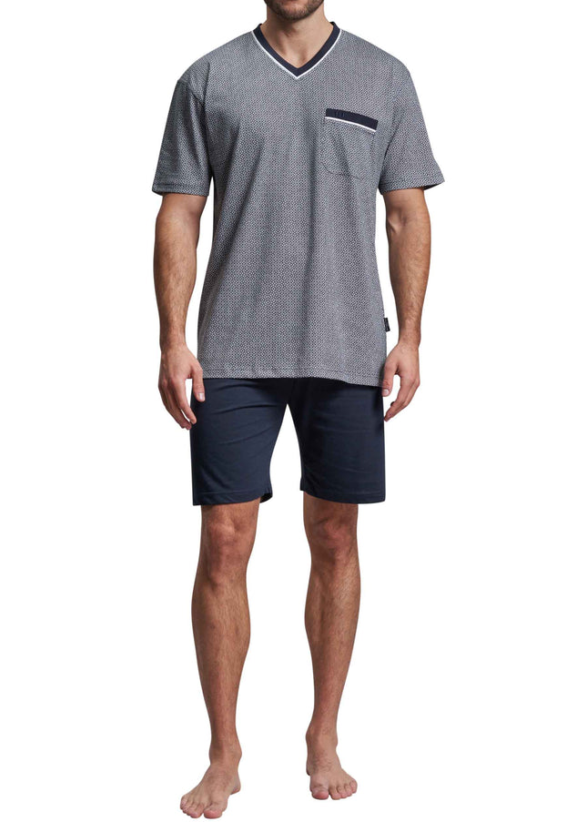 GÖTZBURG Herren Shorty blau bedruckt