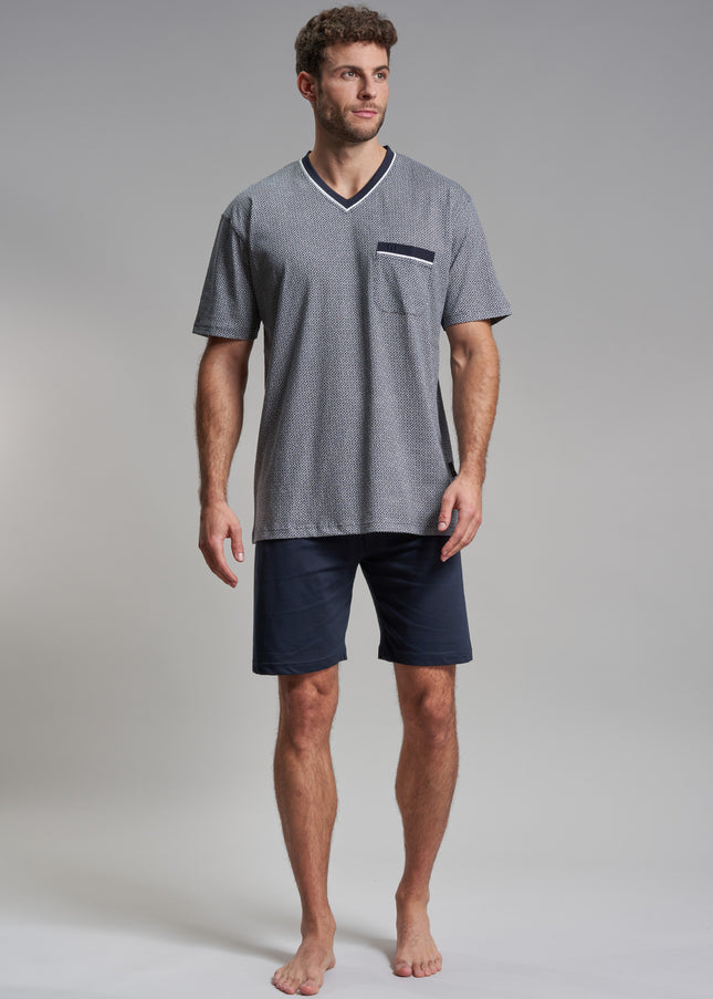 GÖTZBURG Herren Shorty blau bedruckt