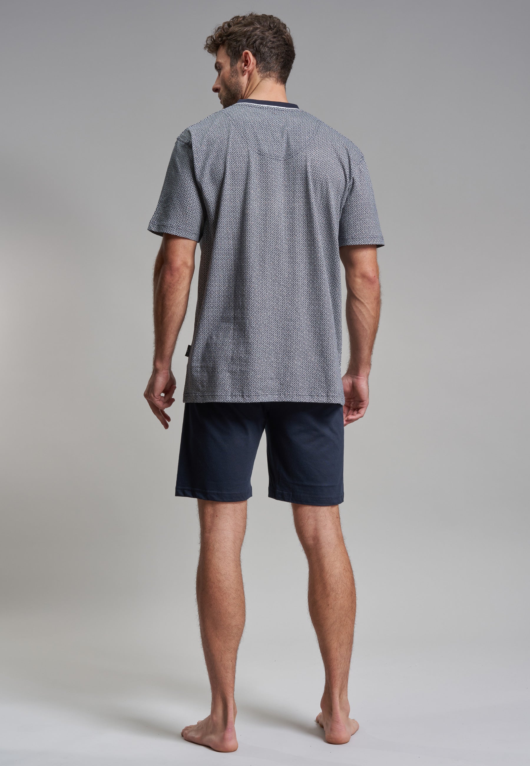 GÖTZBURG Herren Shorty blau bedruckt