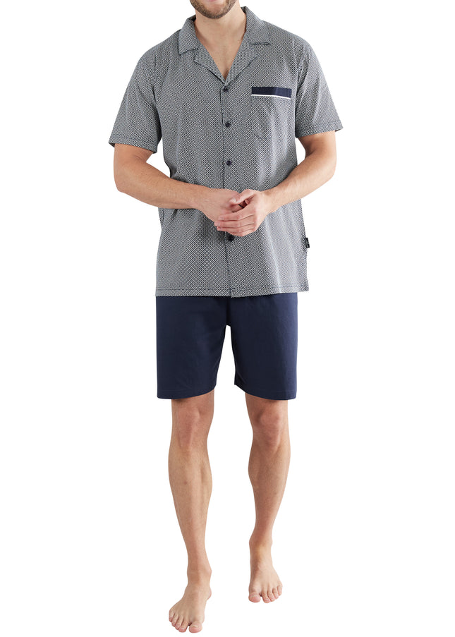 GÖTZBURG Herren Shorty blau bedruckt