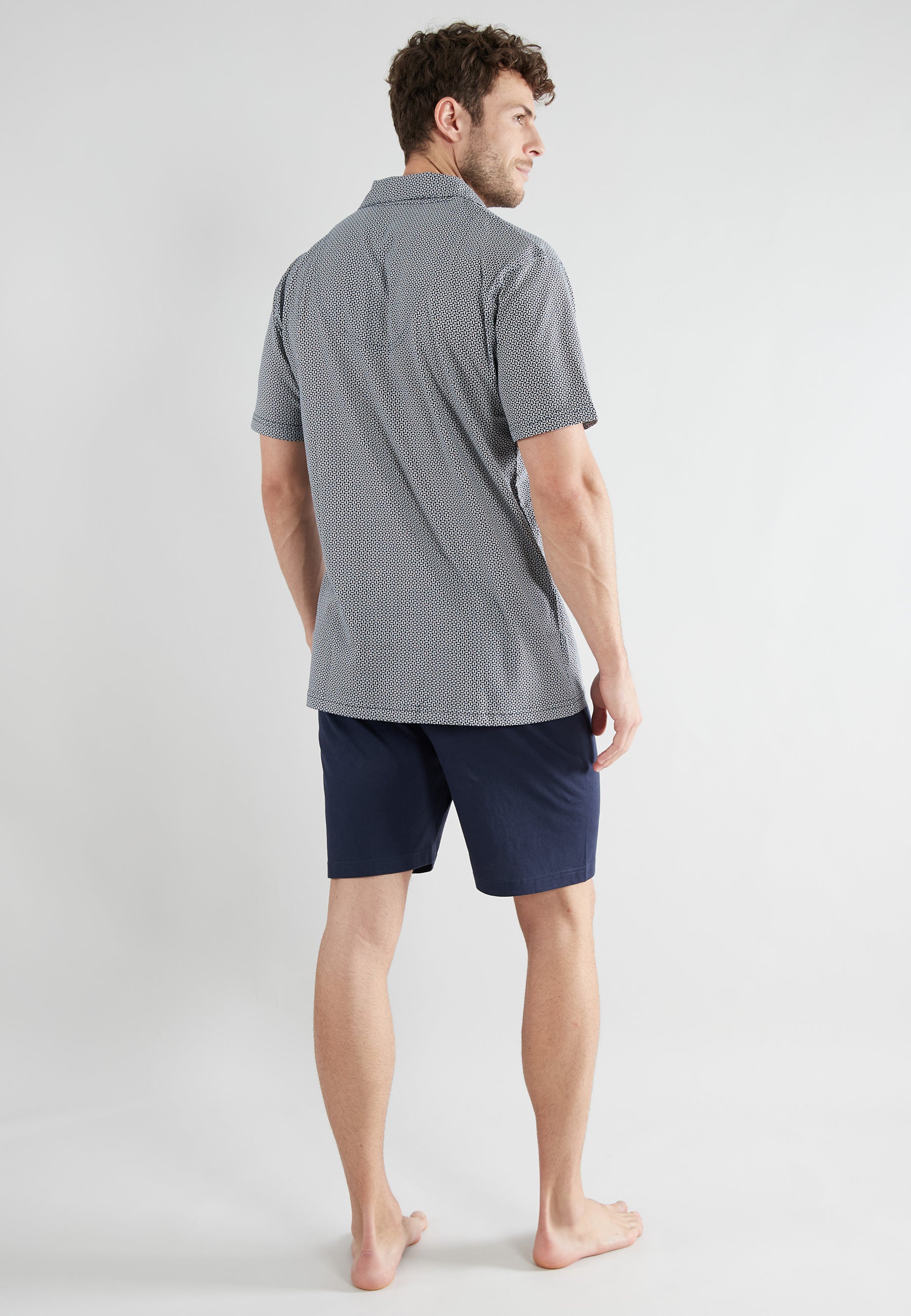 GÖTZBURG Herren Shorty blau bedruckt