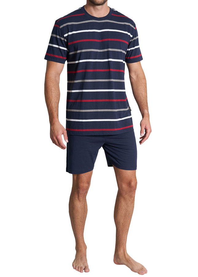 GÖTZBURG Herren Shorty blau quergestreift
