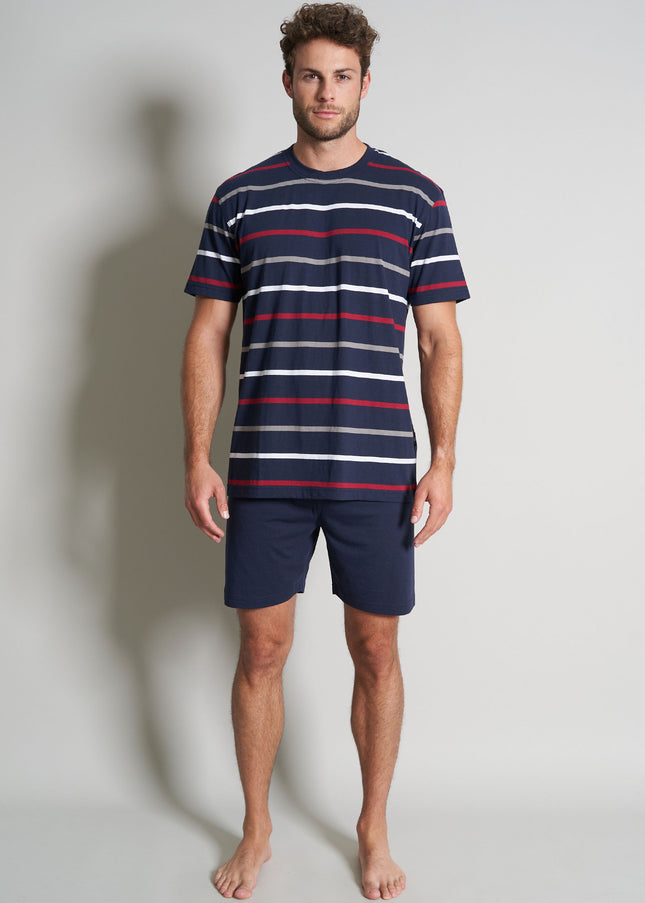 GÖTZBURG Herren Shorty blau quergestreift
