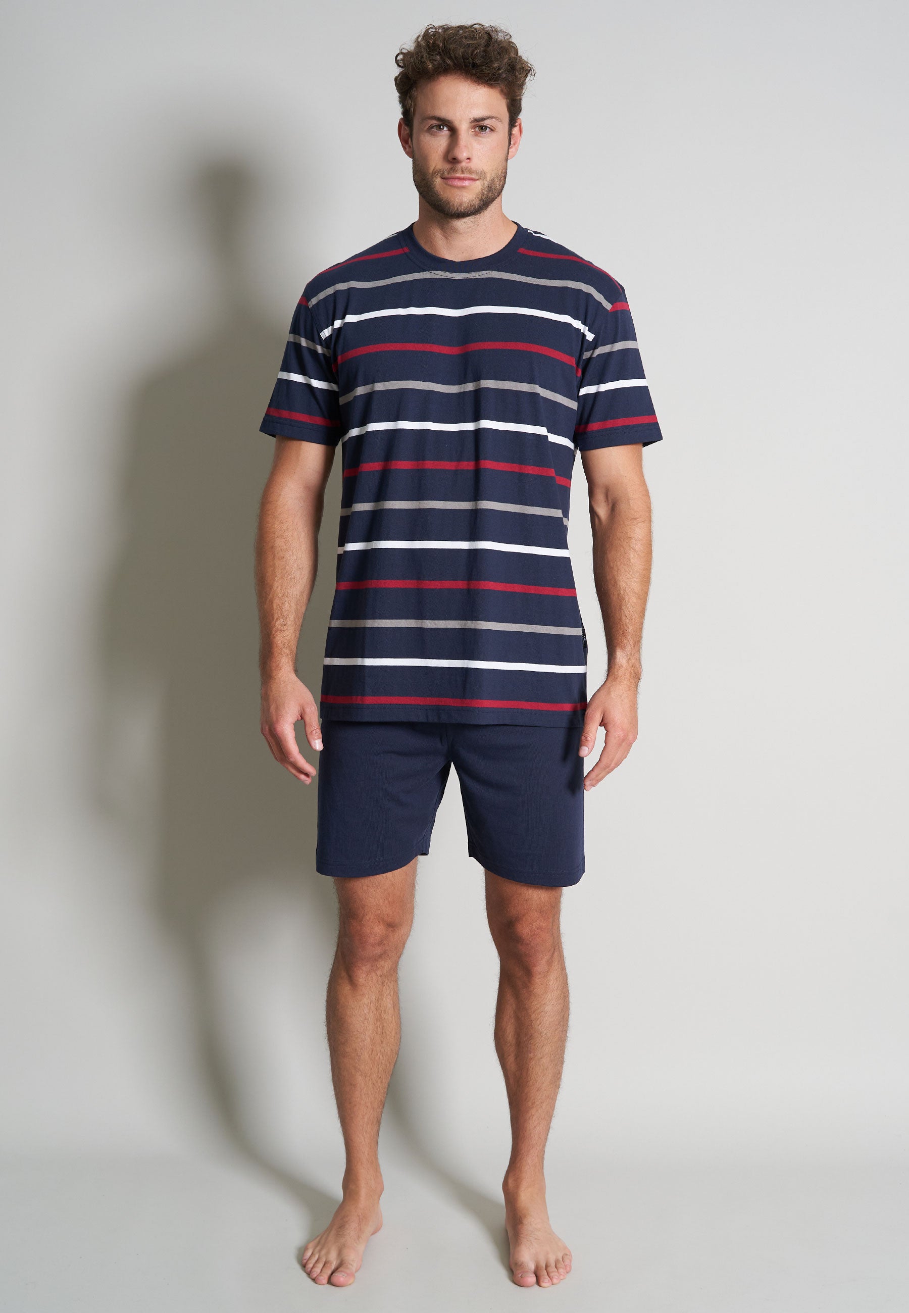 GÖTZBURG Herren Shorty blau quergestreift