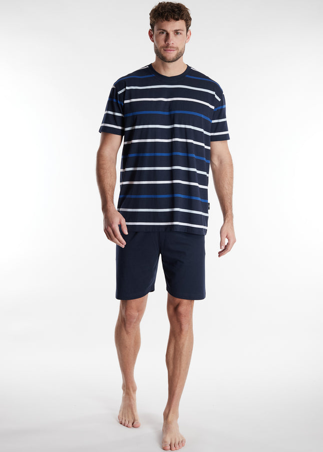 GÖTZBURG Herren Shorty blau quergestreift