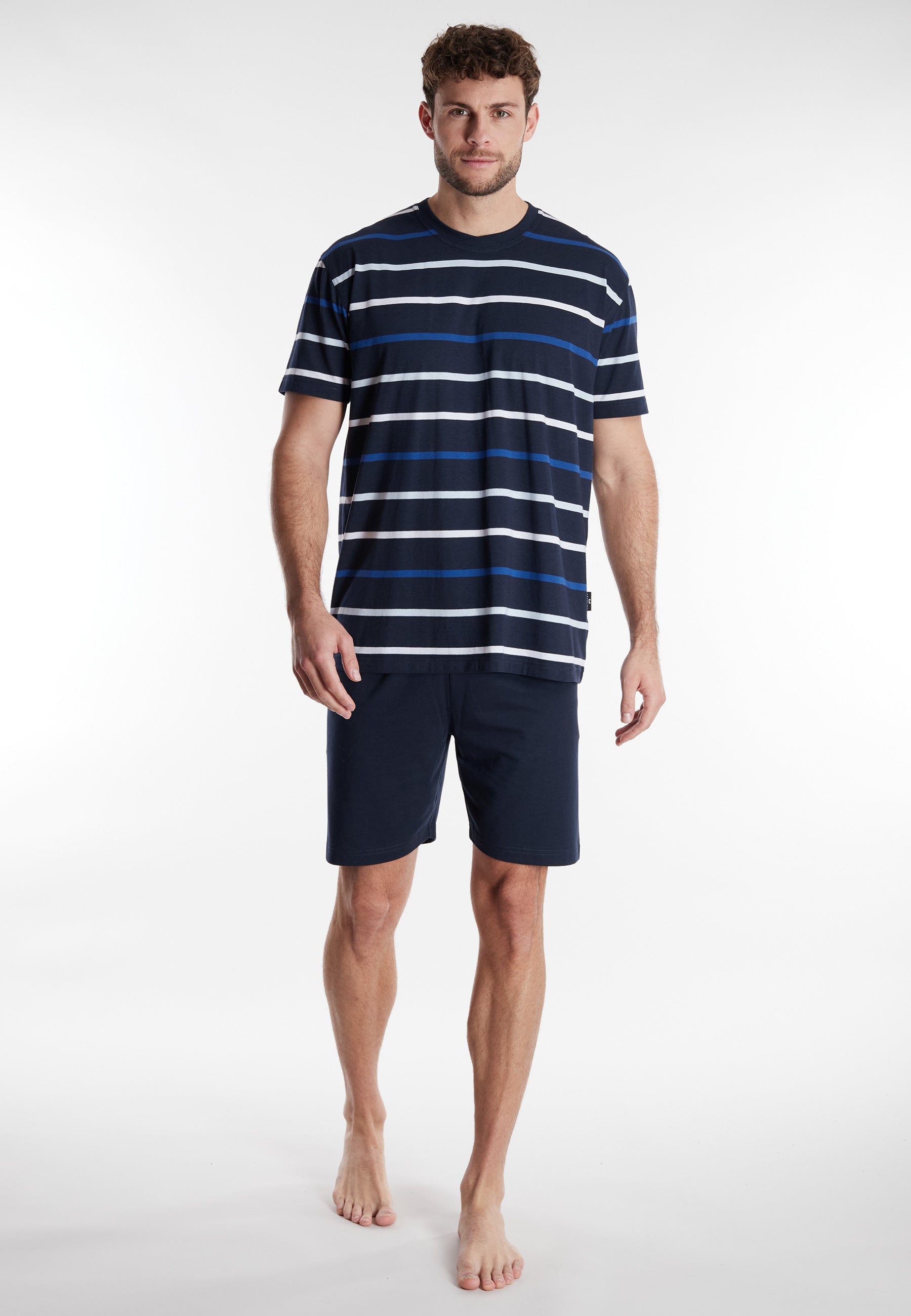 GÖTZBURG Herren Shorty blau quergestreift