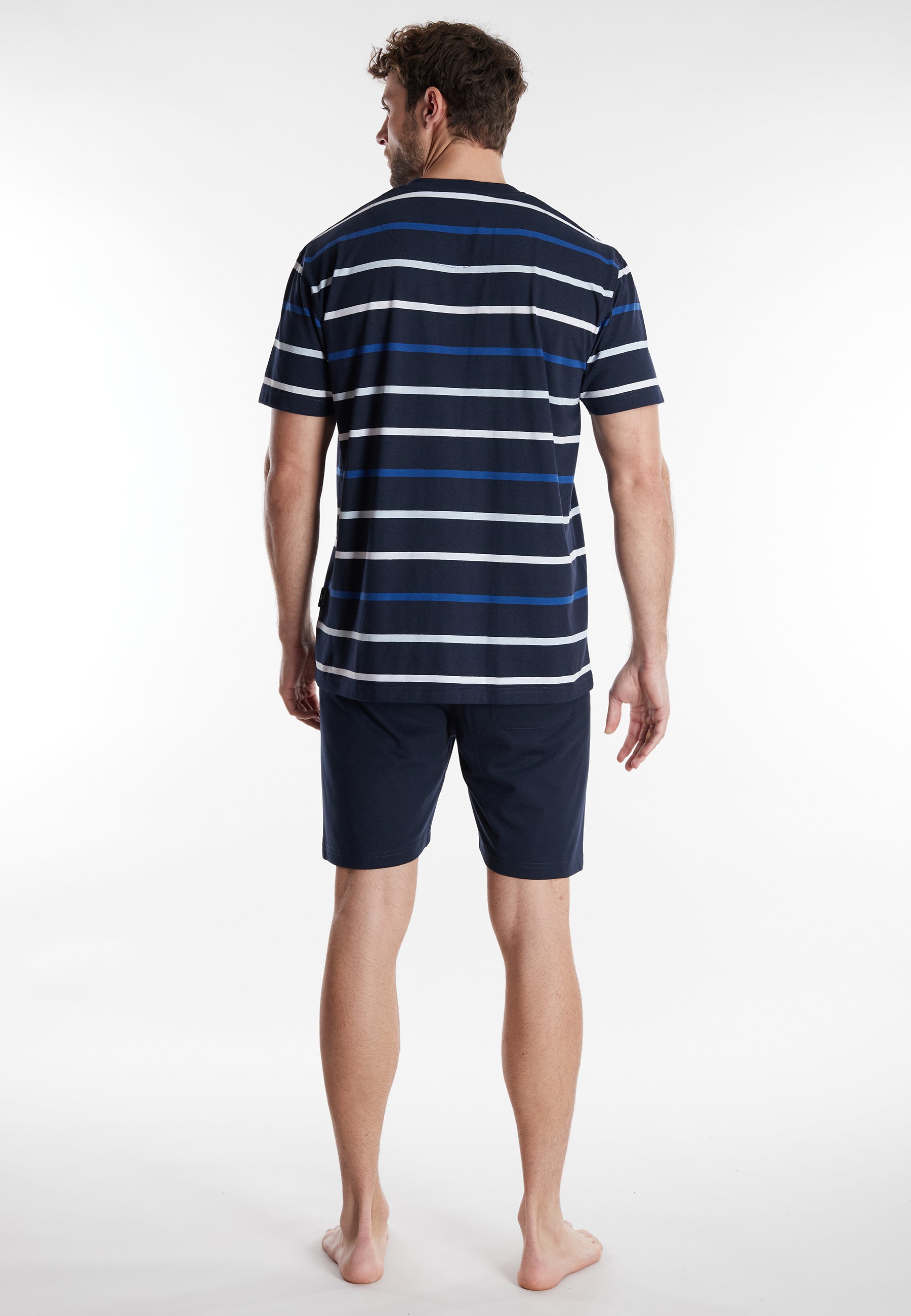GÖTZBURG Herren Shorty blau quergestreift