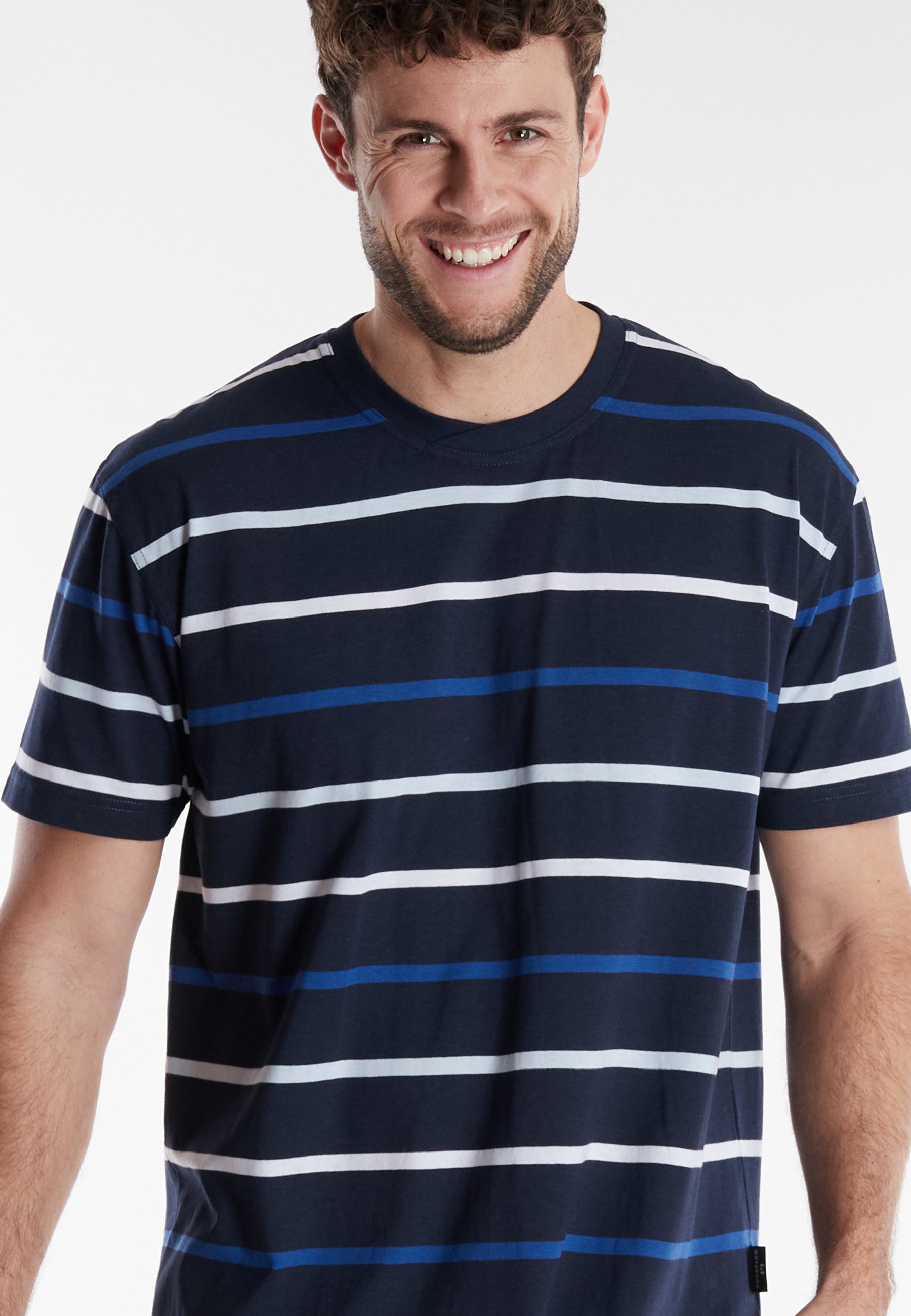 GÖTZBURG Herren Shorty blau quergestreift