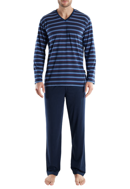 GÖTZBURG Herren Pyjama blau quergestreift