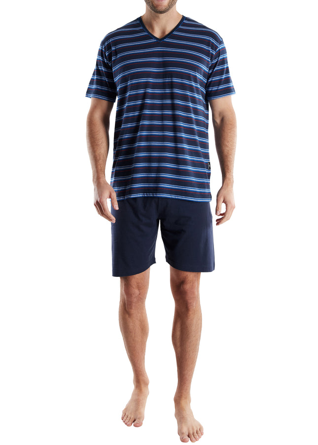 GÖTZBURG Herren Shorty blau quergestreift