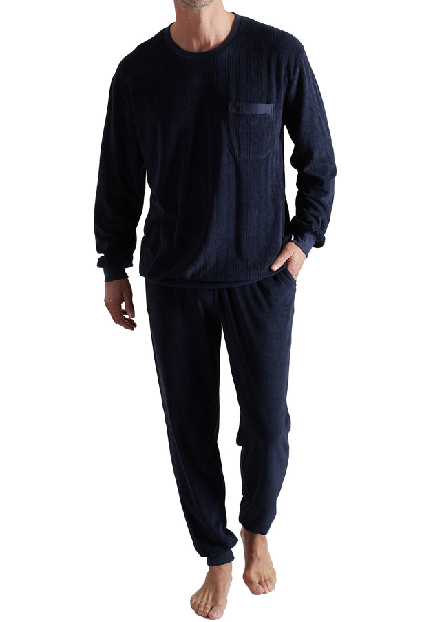 GÖTZBURG Herren Pyjama blau uni