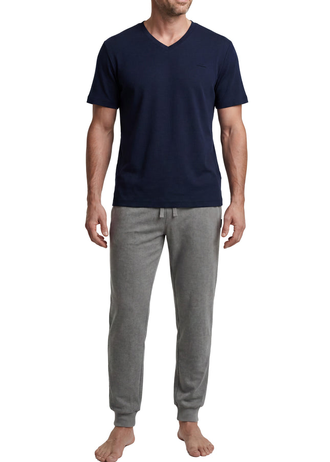 GÖTZBURG Herren Pyjama blau uni