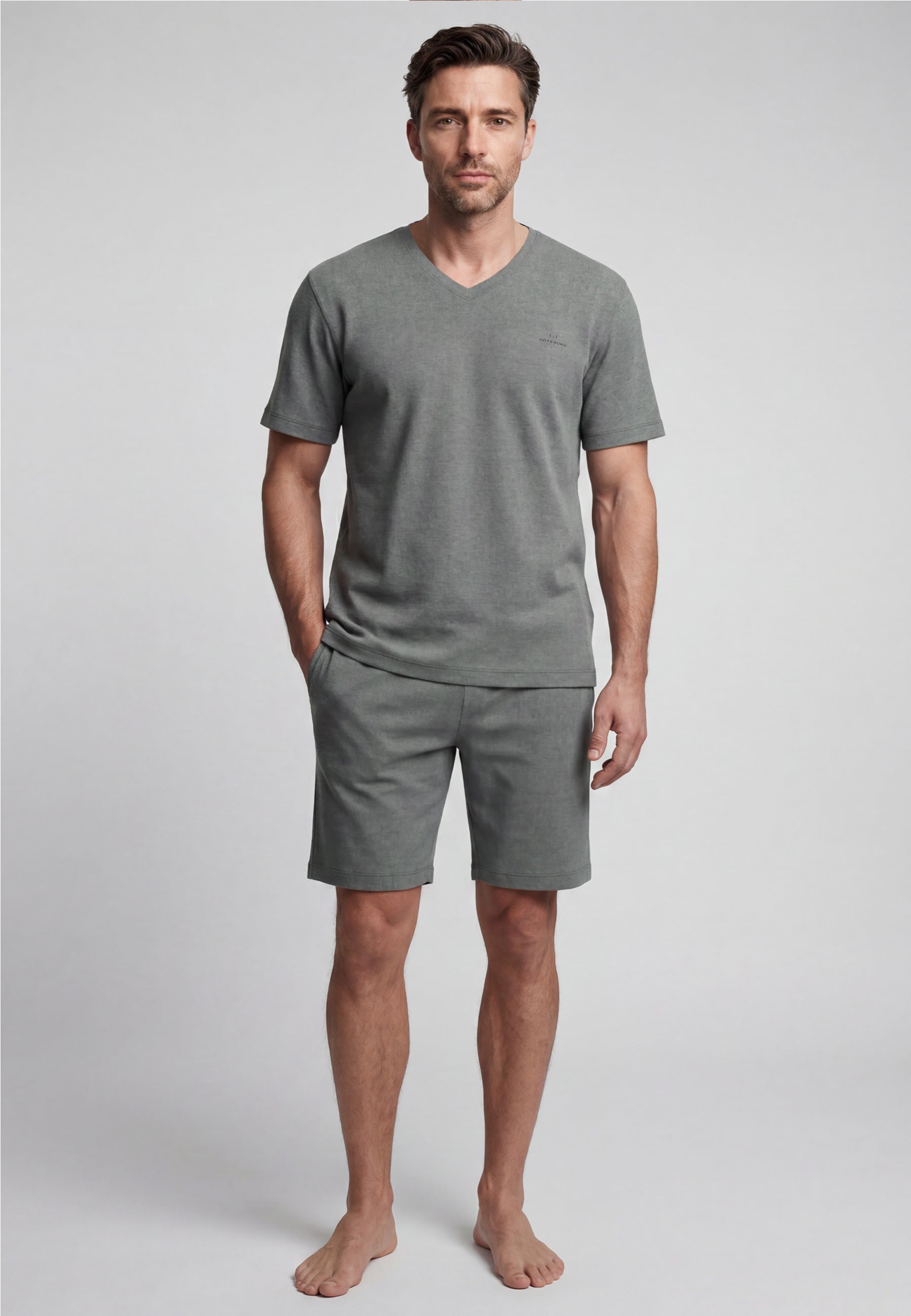 GÖTZBURG Herren Shorty grau uni