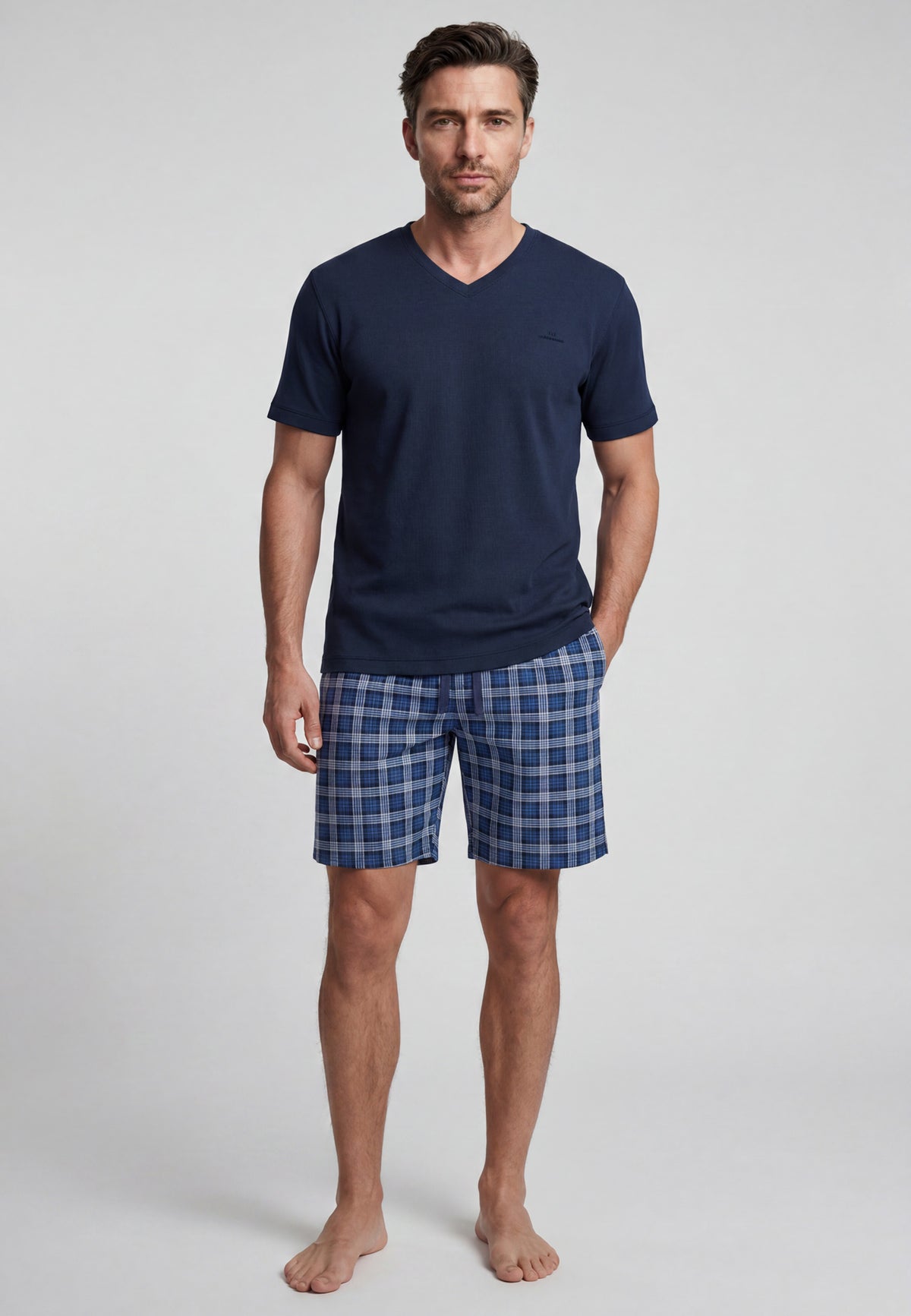 GÖTZBURG Herren Shorty blau uni