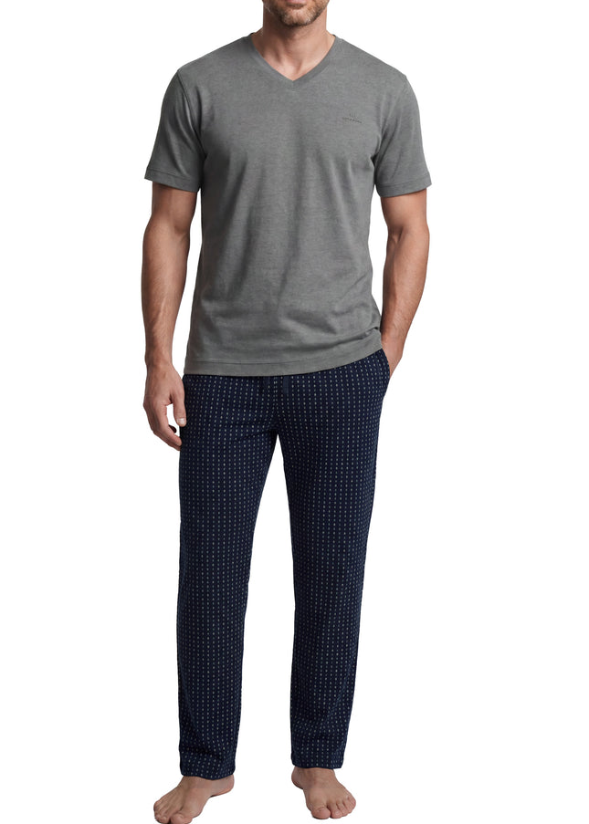 GÖTZBURG Herren Pyjama blau uni
