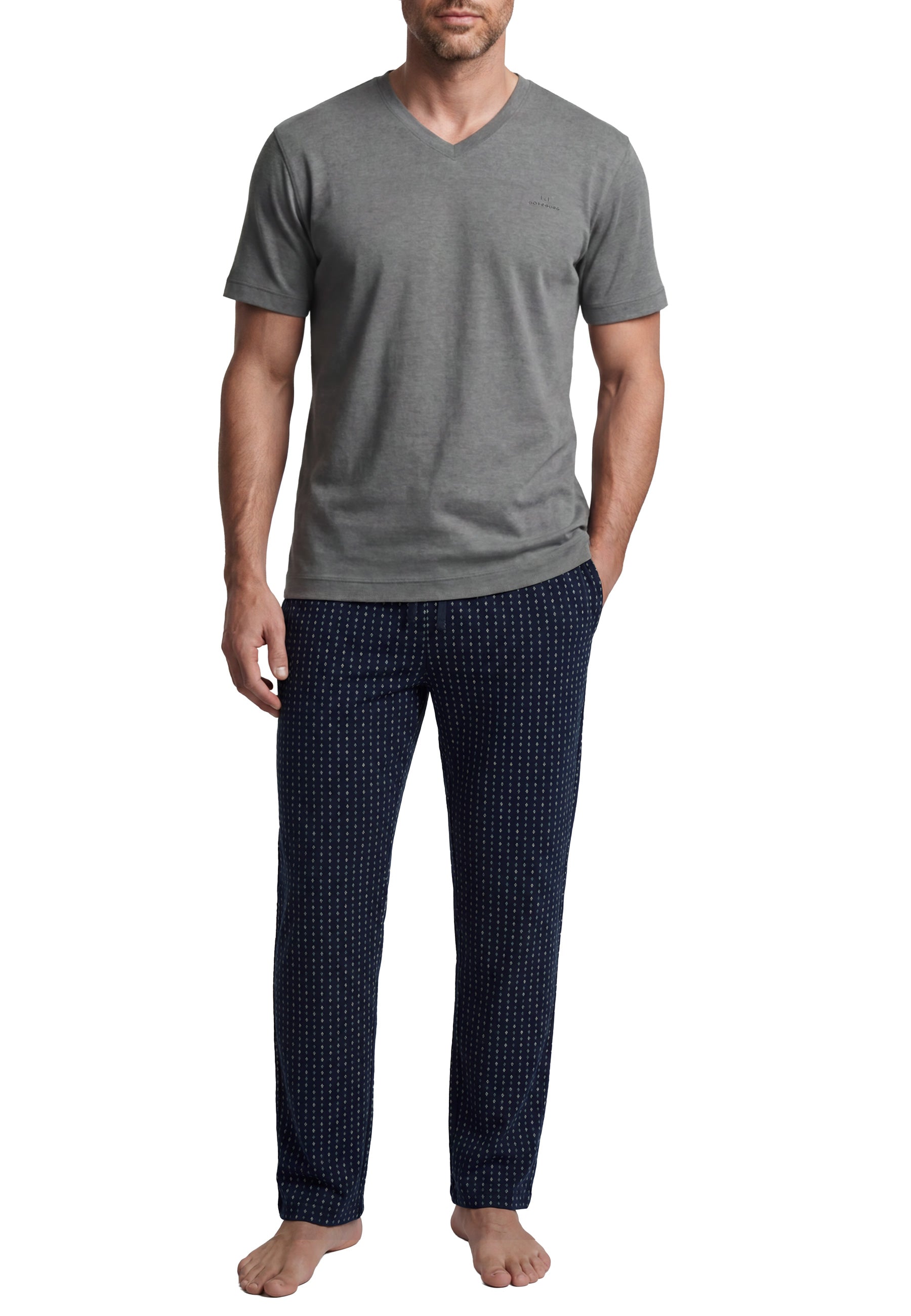 GÖTZBURG Herren Pyjama blau uni