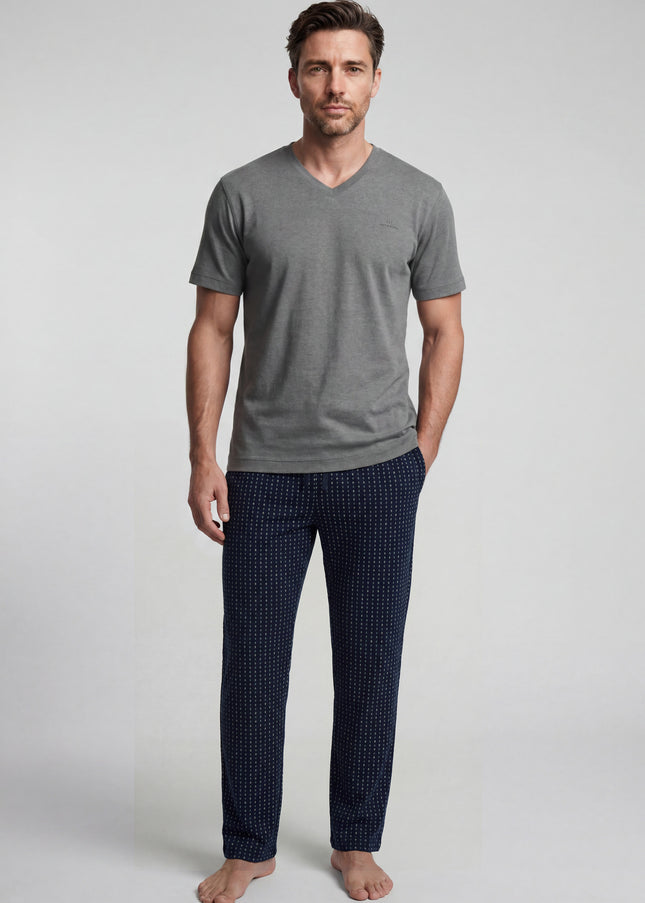 GÖTZBURG Herren Pyjama blau uni