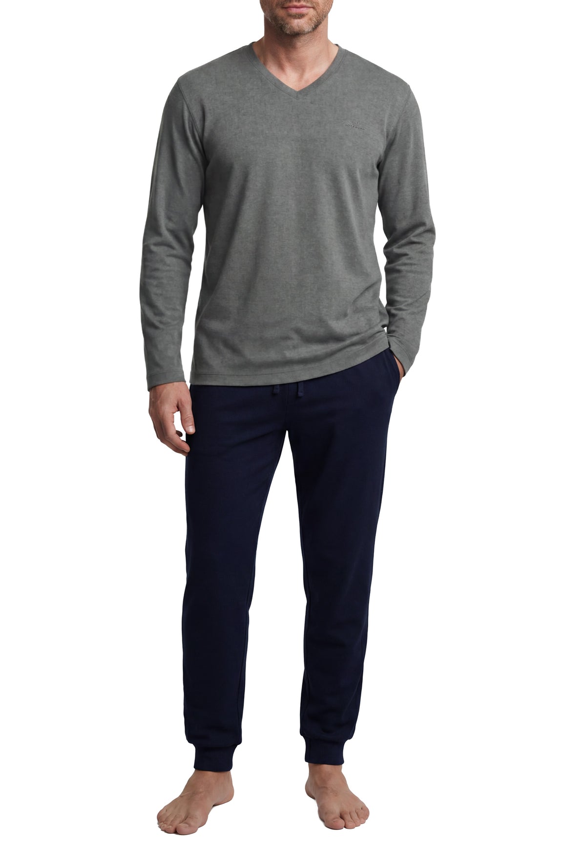 GÖTZBURG Herren Pyjama blau uni