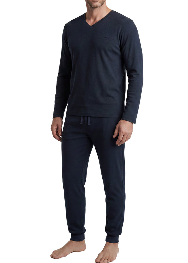 GÖTZBURG Herren Pyjama blau uni