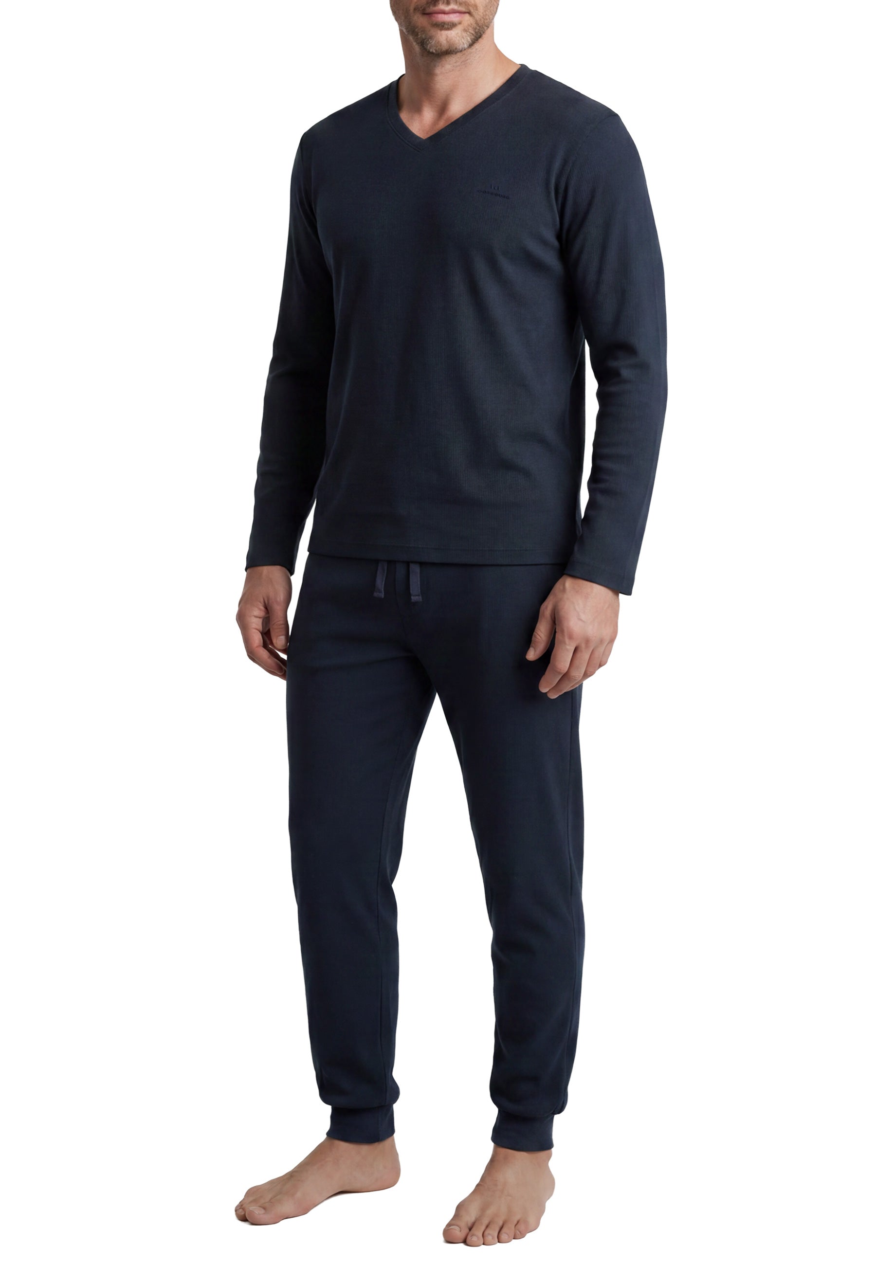 GÖTZBURG Herren Pyjama blau uni